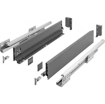 Nábytkové kování Cemux H Box Slim zásuvka Tip-on antracit H84 - 300 mm