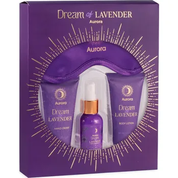 Kosmetická sada DEN UČITELŮ Narozeniny Dárková sada Aurora 4 ks. LEVANDULE pro KLIDNÝ SPÁNEK