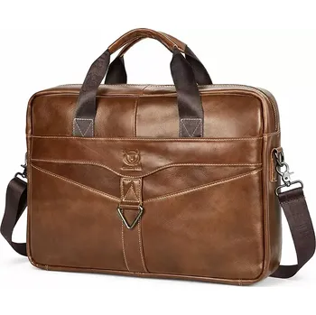 Bullcaptain pánská kožená brašna Dullan kaštanová 10L