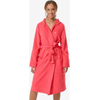 Dámský župan DECATHLON Dámský koupací župan z mikrovlákna s kapucí M RŮŽOVÁ