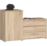 Botník S16 s komodou 3 výklopné dveře - dub sonoma
