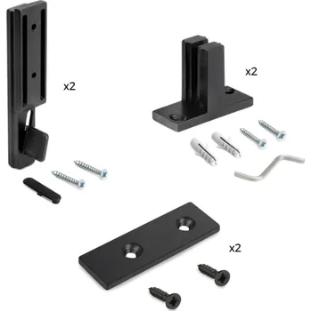 police ZERO sada pro ukotvení profilu zeď/ zeď černá mat