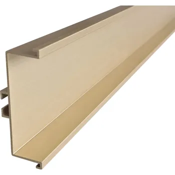 Nábytkové kování Profil pro bezúchytkové dveře - C - 2050 mm zlatá broušená