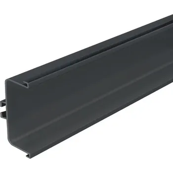 Nábytkové kování Profil pro bezúchytkové dveře - C - délka 4100 mm antarcit