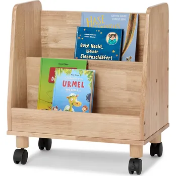 Knihovna 723821 - Tchibo - Dětská knihovna na kolečkách - barva: hnědá