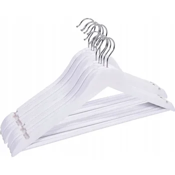 Věšák Dřevěný věšák Gockowiak bílý závěsný 10 ks