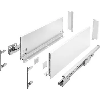 Nábytkové kování Cemux H Box Slim zásuvka Tip-on bílá H167 - 350 mm