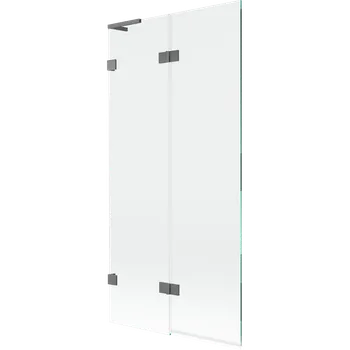 Vanová zástěna Mexen Lunar L vanová zástěna 2-křídlová levá 90 x 150 cm, transparentní, gun metal - 897L-090-100-95-00-L Vanové zástěny