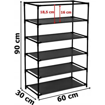Botník Botník Gockowiak 60 x 90 x 30 cm černá