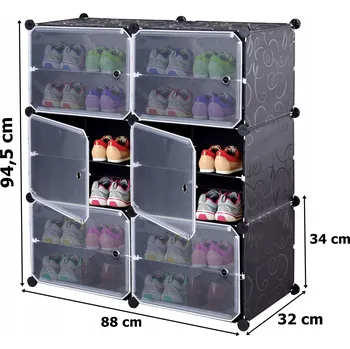 Botník Botník Gockowiak 88 x 94,5 x 32 cm černá