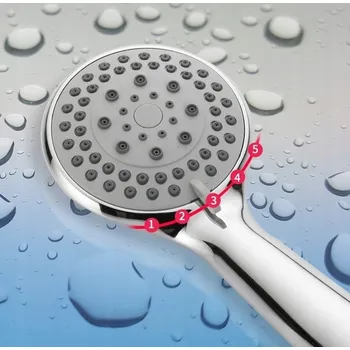 Sprchová hlavice Sprchová Sprchová Hlavice 5-funkční chrom EASY CLEAN závit 1/2"