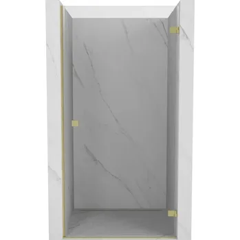 Mexen Lunar-B sprchové dveře otevírací pravé 70 cm, průhledné, kartáčované zlaté - 832-070-000-55-00-P Sprchové dveře