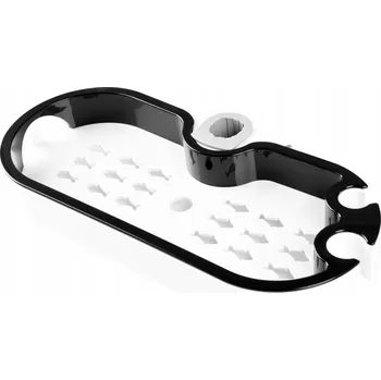 Koupelnový nábytek ZÁVĚSNÁ POLICE DO KOUPELNY POD SPRCHU VIRGO BÍLO-ČERNÁ ORGANIZÉR LOFT