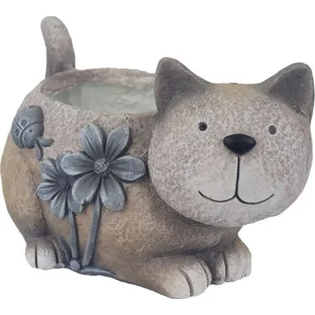 Truhlík Dekorace k osázení kočka X8052