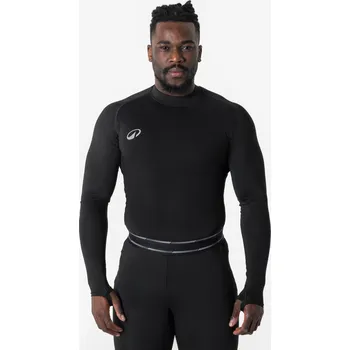 Pánské tričko KIPSTA Spodní termo triko s dlouhým rukávem Keepdry Club Light pro dospělé M ČERNÁ|ŠEDÁ