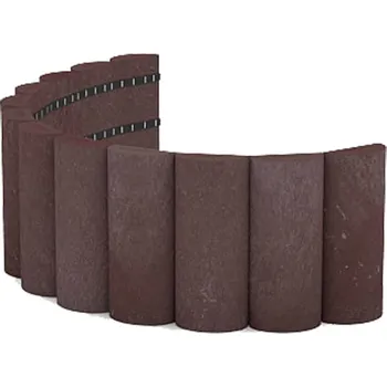 Pletivo Recyklát palisáda; 190x35x1010mm; Půlkulatá; Hnědý