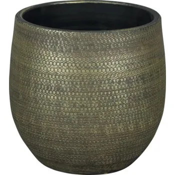 Obal na květináč Obal na květináč Boaz kameninový Ø 29 x 26 cm hnědý