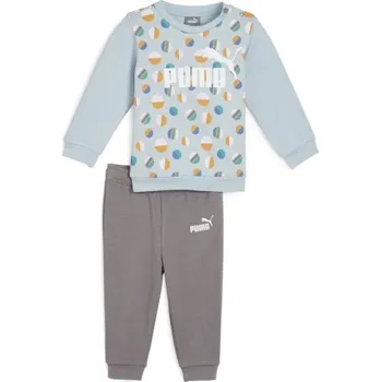 Dětská souprava Puma ESSENTIALS + SUMMER CAMP INFANTS JOGGER TR 98 Světle modrá, Šedá, Bílá