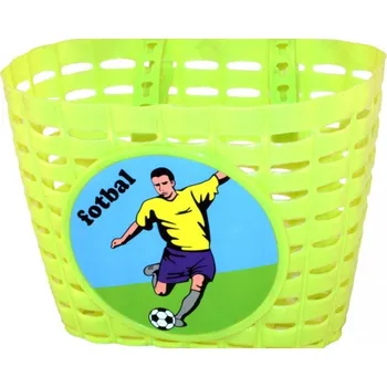 brašna na kolo Koš dětský barevný zelený FOTBAL + pásky
