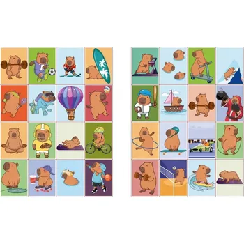 Hračka pro nejmenší IDEYKA Omalovánka s nálepkami Kapybara a sport