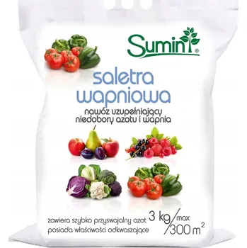 Hnojivo Doplňkové hnojivo: Ledek vápenatý pro doplnění dusíku a vápníku Sumin 3 kg