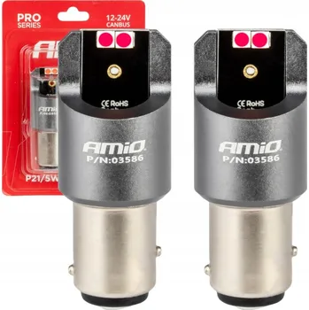 Povinná bezpečnostní výbava Žárovky Amio 03586 P21/5W 6,2W 2 ks