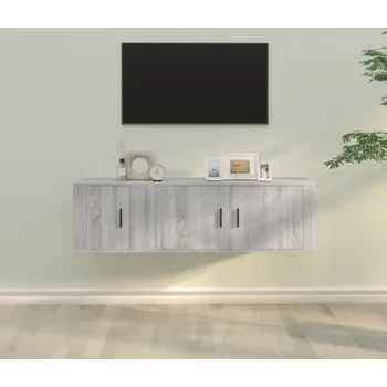 Obývací stěna vidaXL 2dílný set TV skříněk kompozitní dřevo [3188423] Barva: šedá sonoma