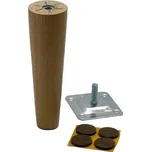 Nábytková nožka Linda dub lakovaný průměr 25/45 mm - 200 mm