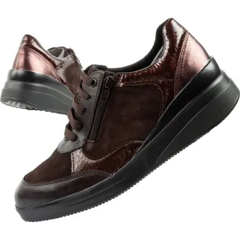 Dámská běžecká obuv Scholl Emma Laces dámské sportovní kožené hnědé dámské platformy 41