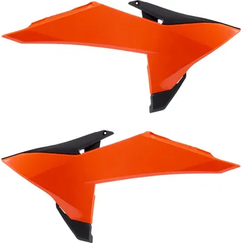 POLISPORT OSŁONY CHŁODNICY (KOMPLET) KTM SX/SXF 125/150/200/250/350/450 '25-'26; EXC/EXC-F 125/150/200/250/350/450/500 '26 KOLOR POMARAŃCZOWY CZARNY