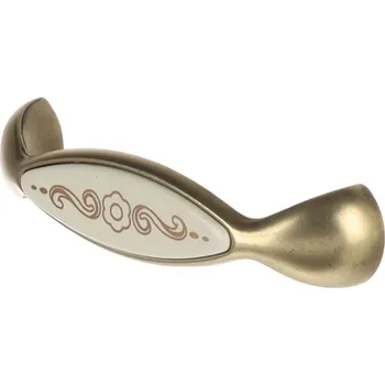 Nábytkové kování Nábytková úchytka Anika matný bronz/ porcelán