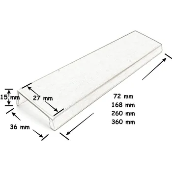 Nábytkové kování Nábytková úchytka Low imitace nerezi - 72 mm