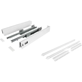 Nábytkové kování Cemux A Box zásuvka bílá H199 s relingem - 500 mm