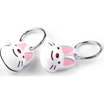 Přívěsek s rolničkou zvířátka, dýně - bílá králík (2 ks)