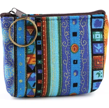Peněženka Malá peněženka / klíčenka etno 10x8 cm, malé, 3 modrá