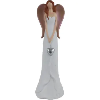 Vánoce Dekorace anděl se srdíčkem X8175/4