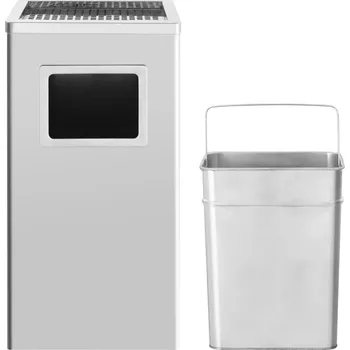 Odpadkový koš Odpadkový koš vidaXL 45 l stříbrný