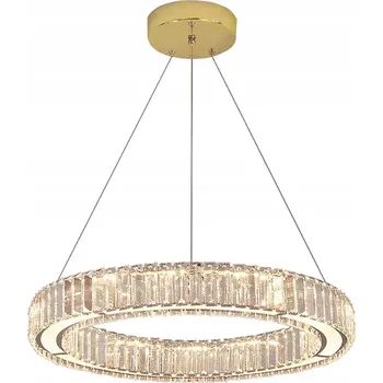 Závěsná lampa TOOLIGHT zlatá křišťálová glamour lustr LED