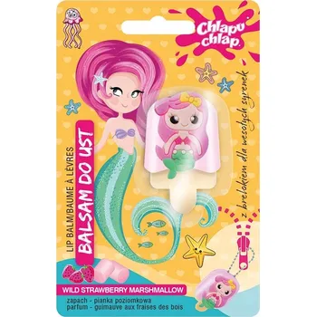 Přípravek na rty CHLAPU CHLAP Lesk na rty Mořská panna - jahodová pěna