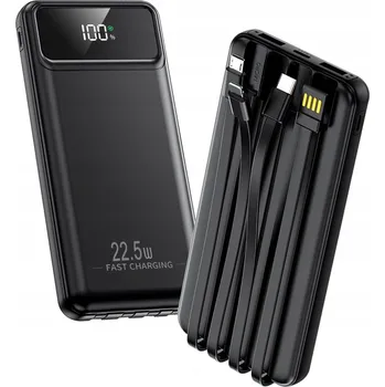 Powerbanka Powerbanka 20000mAh 22.5W Rychlé Nabíjení PD Vestavěné kabely USB-C | Lightning