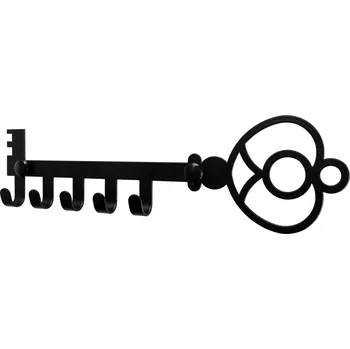 Věšák VĚŠÁK NA KLÍČE KLAVIS ČERNÝ S POLIČKOU ORGANIZÉR NA ZEĎ DO PŘEDSÍNĚ