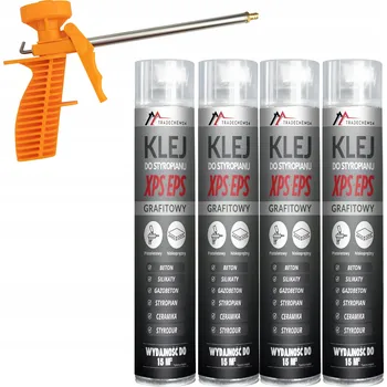 GRAFITOVÁ LEPICÍ PĚNA NA POLYSTYREN XPS EPS + PISTOLE