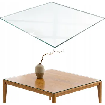 Konferenční stolek Čtvercová Skleněná Deska na Konferenční Stolek, Tvrzené Sklo 50x50 cm