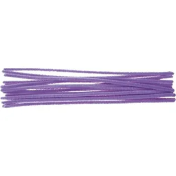 Hobby drát Žinylka chlupaté modelovací drátky - fialové - 16 ks - 6702-06