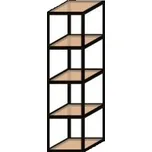 ModUlar komínový policový regál černý mat - 400x1500x400 mm