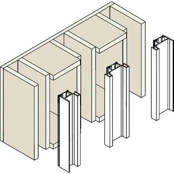 Nábytkové kování Gola vertikální boční profil 2,9 m - Hliník