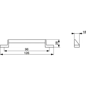 Nábytkové kování Nábytková úchytkaNikol zlatá matná - 96 mm