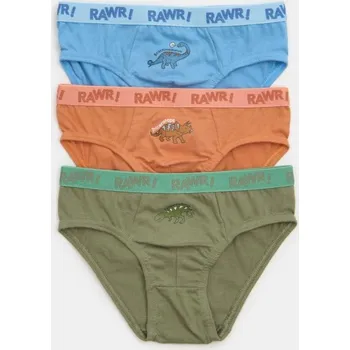 Chlapecké spodní prádlo Sinsay - Slipové spodní prádlo s motivem dinosaurů, 3 kusy - vícebarevná - 502HR-MLC - 502HR-MLC-U98
