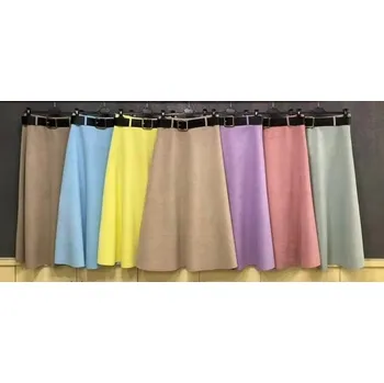 Dámské oblečení Sukně s páskem WAY 24483 barva: hnědá tmavá