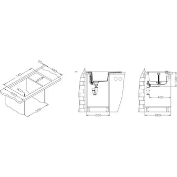 Kuchyňský dřez Alveus FORMIC 30 + AFRA - Černá, Black
